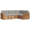 vidaXL Set vanjskih sofa 4 kom. Prirodna i svijetlo siva