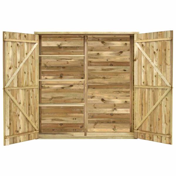 vidaXL Vrtna kućica za alat od impregnirane borovine 163 x 50 x 171 cm