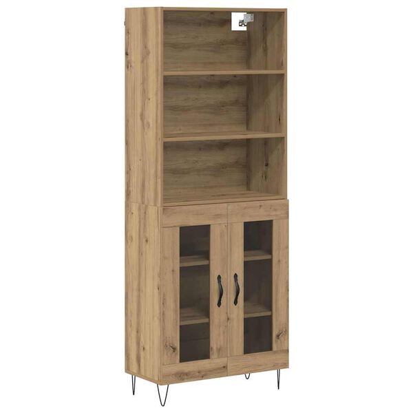 vidaXL Highboard 2 pcs Umjetnički hrast Konstruirano drvo