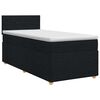 vidaXL Boxspring krevet s madracem Crna 80 x 200 cm Tkanina
