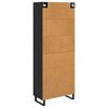 vidaXL Highboard s ladicama 2 pcs Crni hrast 69,5 x 34 x 180 cm