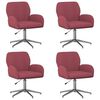 vidaXL Okretne radne stolice 4 kom. 54 x 58 x 90 cm Vinska crvena