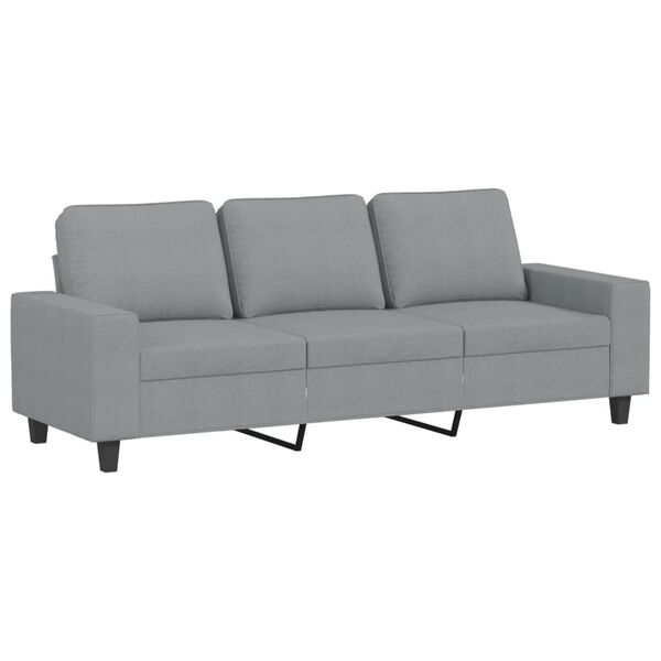 vidaXL 3-dijelni set sofa svjetlosivi od tkanine