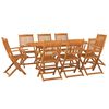 vidaXL 9-dijelni vrtni blagovaonski set 180x90x75 cm bagremovog drva