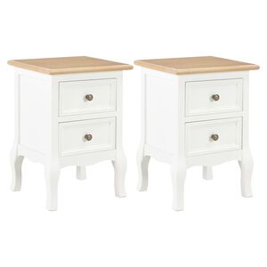 vidaXL Noćni ormarić 2 kom bijeli 35 x 30 x 49 cm MDF