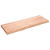 vidaXL Kupaonska radna ploča svjetlosmeđa 140x50x(2-6) cm masivno drvo