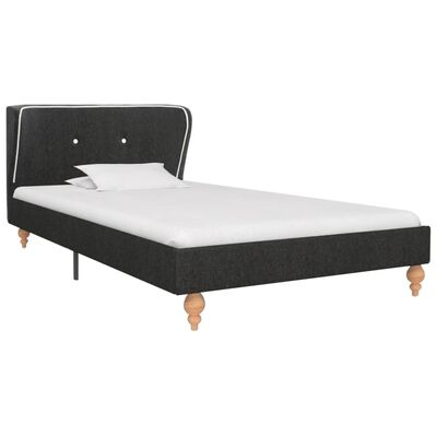 vidaXL Okvir za krevet od jute tamnosivi 90 x 200 cm