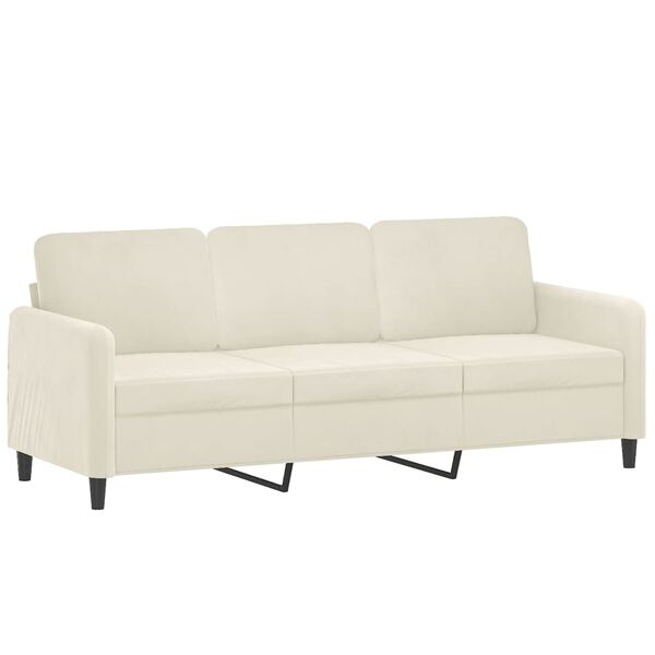 vidaXL 2-dijelni set sofa krem bar&scaron;unasti