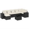 vidaXL 8-dijelni set vrtnih sofa od poliratana s jastucima crni