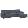 vidaXL Modularna sofa s podnožjem i jastucima tamno siva