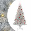 vidaXL Božićno drvce s 150 LED svjetlima s stalakom Srebrno 150 cm PET