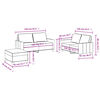 vidaXL 3-dijelni set sofa s jastucima smeđi od tkanine