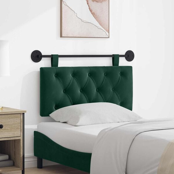 vidaXL Držeće uzglavlje Zidne Tamnozelena 90 x 55 x 7 cm Bar&scaron;un