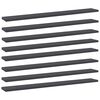 vidaXL Police za knjige 8 kom sive 80 x 10 x 1,5 cm od iverice