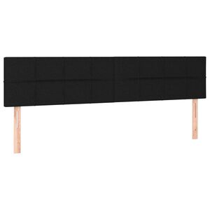 vidaXL Uzglavlja crna 160x5x78/88 cm od tkanine