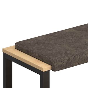 vidaXL Jastučić za klupu Umjetni sued Tamnosiva Dubina 35 cm