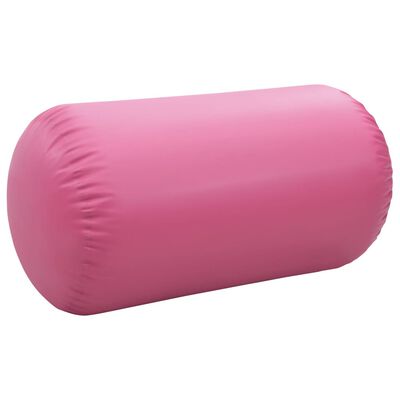 vidaXL Gimnastički valjak na napuhavanje s crpkom 120x75 cm PVC rozi