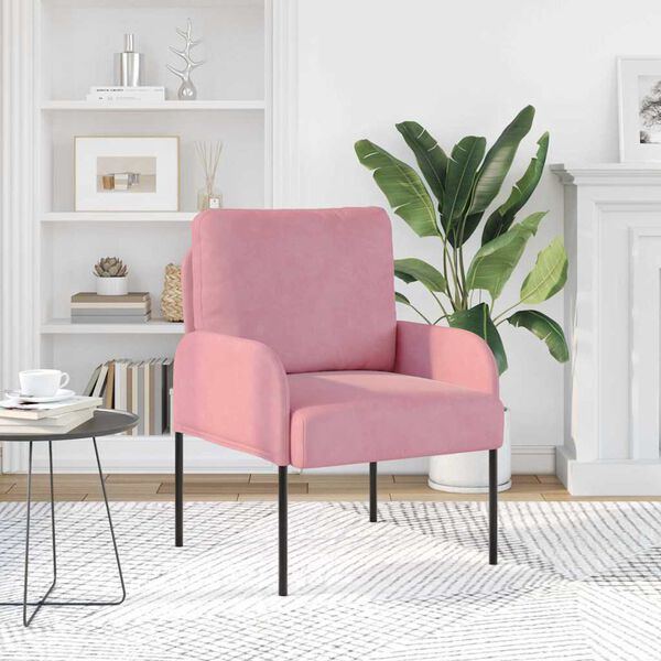 vidaXL Sofe s jastukom 55cm Ružičasta &Scaron;perploča