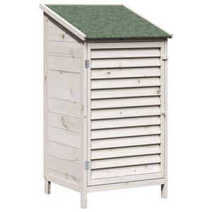 vidaXL Vrtna &Scaron;upa Bijela 59 x 56 x 113,5 cm Čvrsto drvo jele