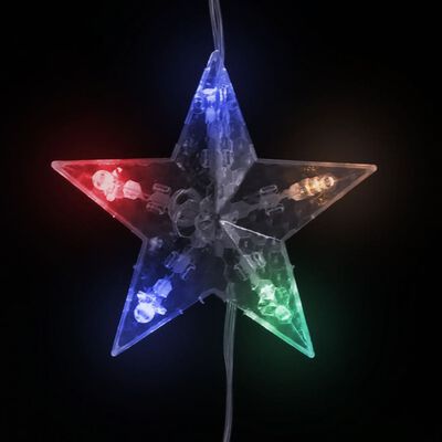 vidaXL LED vilinska zavjesa sa zvijezdama 500 LED šarene 8 funkcija