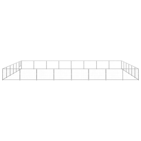 vidaXL Kavez za pse srebrni 48 m&sup2; čelični