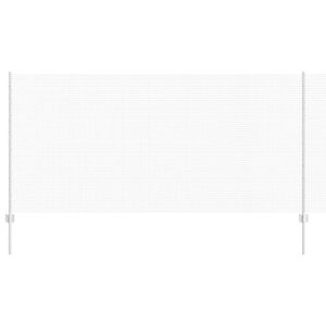 vidaXL Ograda s postovima Srebrna