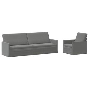 vidaXL Set sofe 2 pcs Tamnosiva Bar&scaron;un