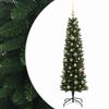 vidaXL Umjetno usko božićno drvce s kuglicom 120 cm 150 LED lampica