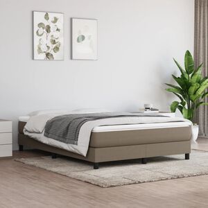 vidaXL Madrac s džepičastim oprugama srednje tvrdoće smeđesivi 140x200x20cm od tkanine