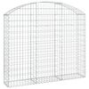 vidaXL Gabionska ko&scaron;ara s lukom 150x30x120/140 cm pocinčano željezo