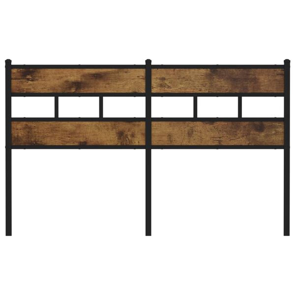 vidaXL Zamjensko uzglavlje dimljena boja hrasta 150 cm željezo konstruirano drvo