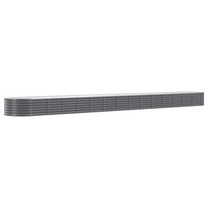 vidaXL Povi&scaron;ena vrtna gredica od pocinčanog čelika 620x80x36 cm antracit