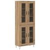vidaXL Highboard Umjetnički hrast 69,5 x 34 x 90 cm Konstruirano drvo