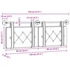 vidaXL Držeće uzglavlje Zidne Crna 130 x 55 x 5 cm Bar&scaron;un