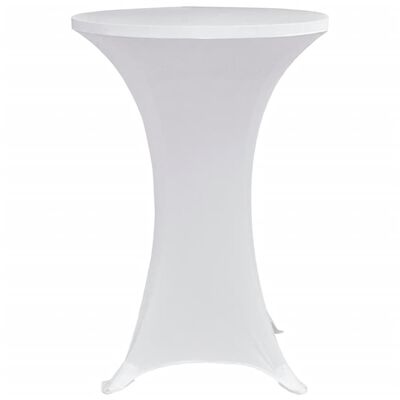vidaXL Navlaka za stol za stajanje Ø 70 cm bijela rastezljiva 4 kom