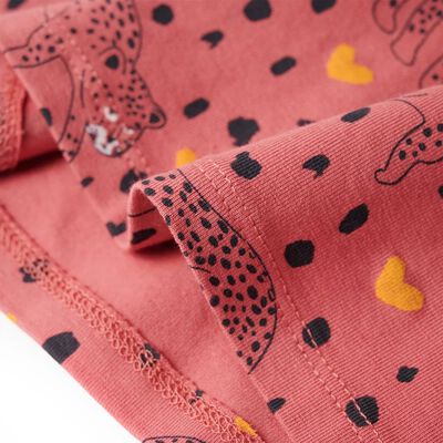 Dječja pidžama s dugim rukavima starinske ružičaste boje 140