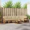 vidaXL Set vanjskih sofa s jastukom 7 pcs Prirodna i bež