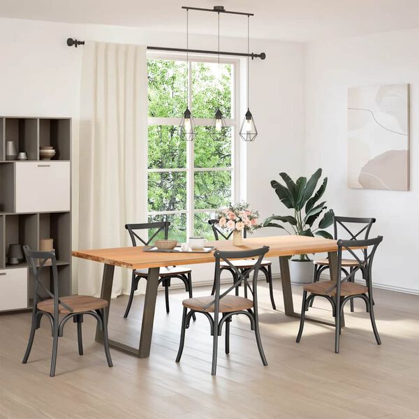 vidaXL Noge za blagovaonski stol U-oblik 2 kom Prirodni čelik 70 x (72-73) cm Čelik