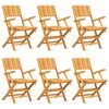 vidaXL Sklopive stolice 6 kom 55x61x90 cm Masivno drvo Teak