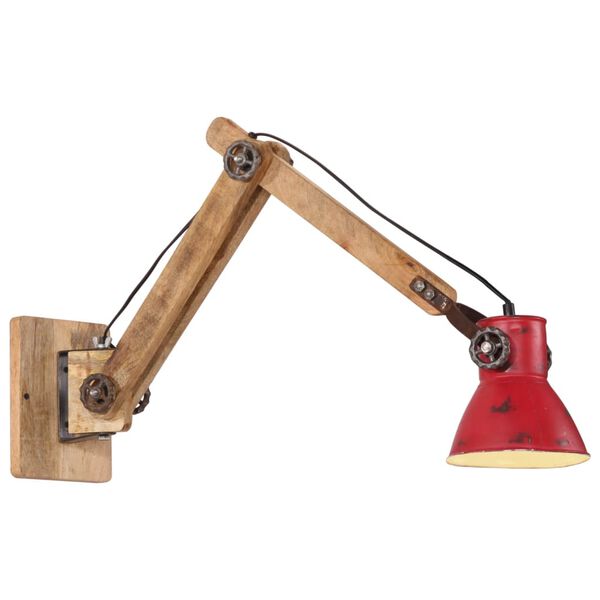 vidaXL Zidna svjetiljka 25 W pohabano crvena 96 x 15 x 20 cm E27