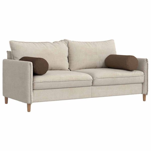 vidaXL Valjkasti jastučići 2 pcs Smeđa Ø 25 x 70 cm tkanina