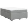 vidaXL Krevet box spring s madracem svjetlosiva 160x200 cm tkanina