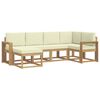 vidaXL Set vanjskih sofa 6 kom. 6-sjedala Bijela i krem Poliester