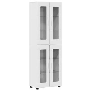 vidaXL Highboard s policom FLORIN Visoki sjaj bijela 60 x 35 x 182 cm