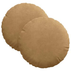 vidaXL Jastučići za sjedenje 2 pcs Smeđa Ø 40 x 13 cm Baršun