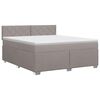 vidaXL Boxspring krevet s madracem Sivosmeđa 160 x 200 cm Tkanina