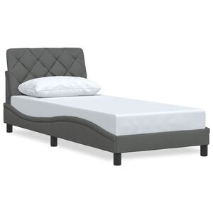 vidaXL Okvir za krevet bez madraca tamnosivi 80x200 cm od tkanine