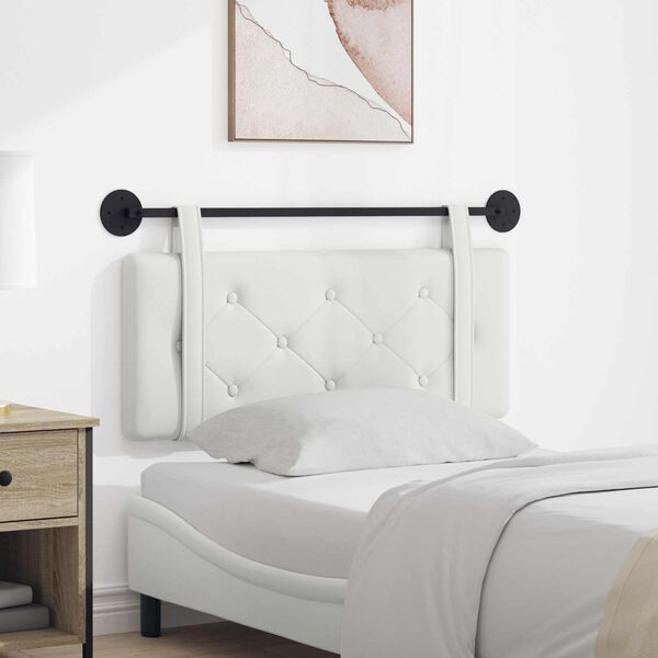 vidaXL Držeće uzglavlje Zidne Bijeli 110 x 55 x 5 cm Lažna koža