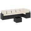 vidaXL 7-dijelni set vrtnih sofa od poliratana s jastucima crni
