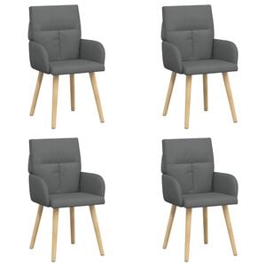 vidaXL Trpezarijske stolice 4 kom. Tkanina Tamnosiva 60 x 56 x 96 cm